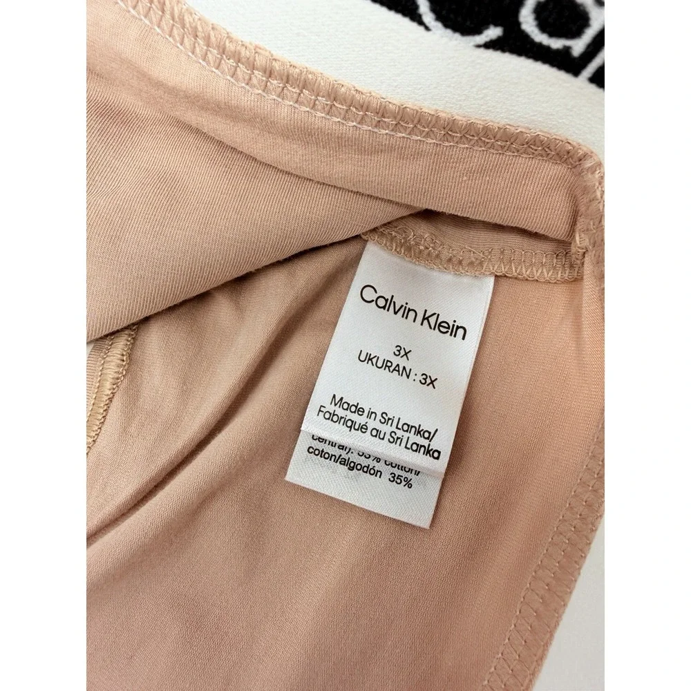 Calvin Klein Womens Plus Size 3X Modern Naturals Unlined Bralette QF7045 668
